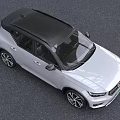 White Volvo SUV With Black Roof And Sporty Wheels New Energy Design