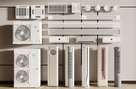 modern air conditioning 3d model