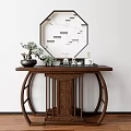 New Chinese-style End View Table Table Entrance Cabinet 3d model