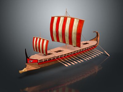 Modern Ancient Ship Ancient Warship Large Ancient Ship Ancient Warship 3d model