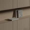 Modern Wooden Storage Cabinet Shelving Unit With Multiple Doors And Shelves