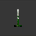 Weathered Green Mountain Shaped Garden Ornament With White Peaks And Natural Finish