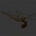 Withered Tree Decorative Ornament With Twisted Trunk And Bare Branches