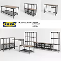 IKEA FALLISK Collection Furniture Including Leaning Wall Shelf Storage Unit And Coffee Table