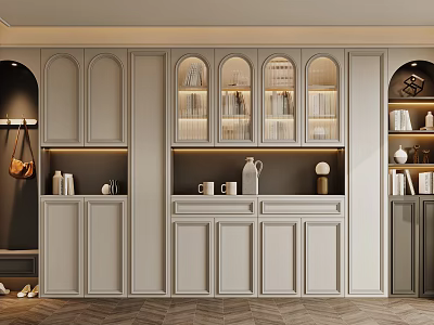 French Shoe Cabinet Shoe Cabinet Sideboard American Shoe Cabinet Food Cabinet Entrance Shoe Cabinet 3d model