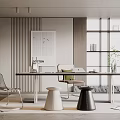 Modern study 3d model
