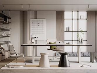 Modern study 3d model