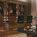 Elegant Living Dining Room Interior With Sofa Coffee Table Rug And Floor to Ceiling Windows