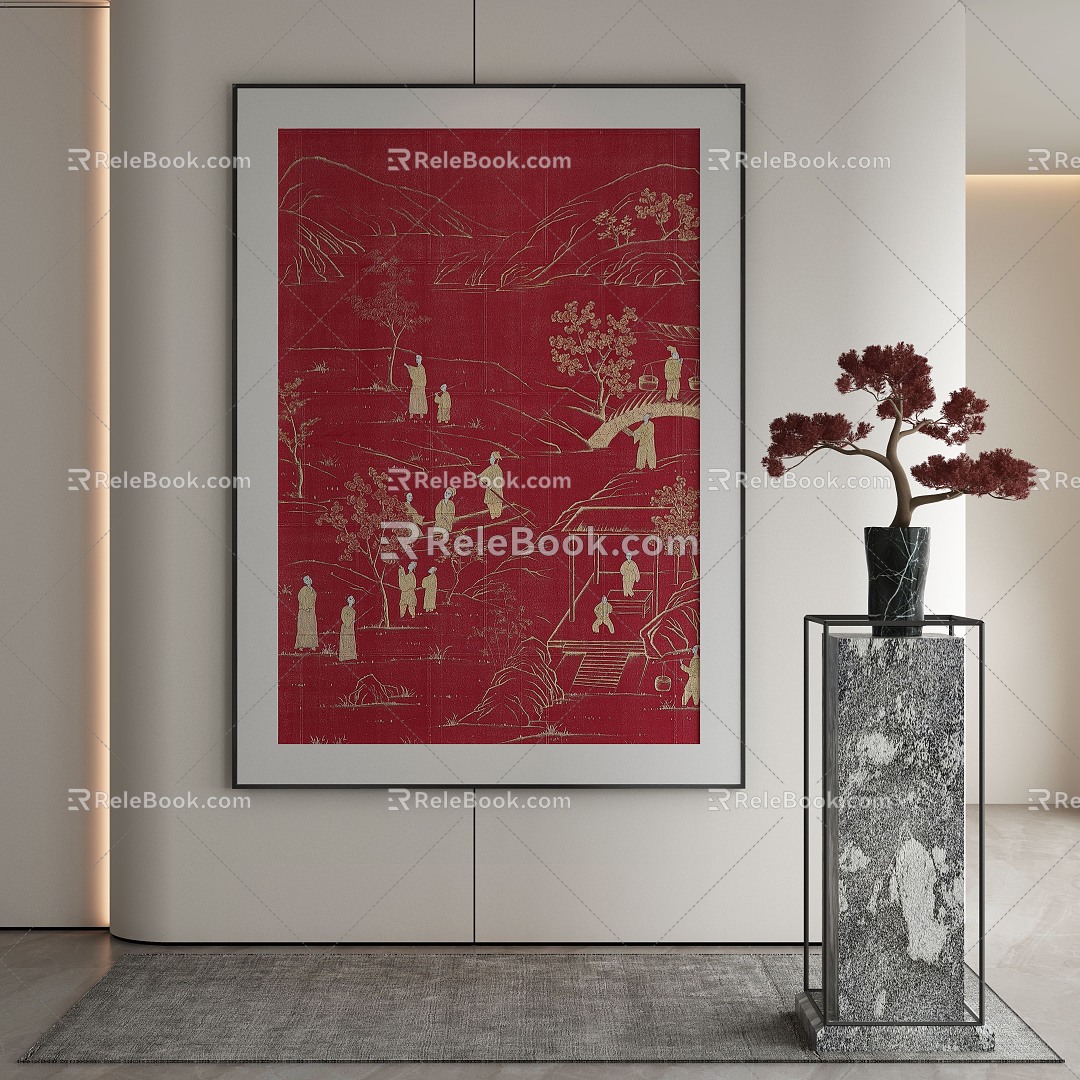 New Chinese Decorative Painting 3d model