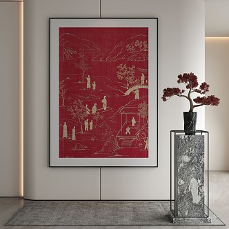 New Chinese Decorative Painting 3d model