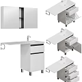 Modern Bathroom Sink Vanity Interior Design With Cabinet Drawers Faucet And Storage
