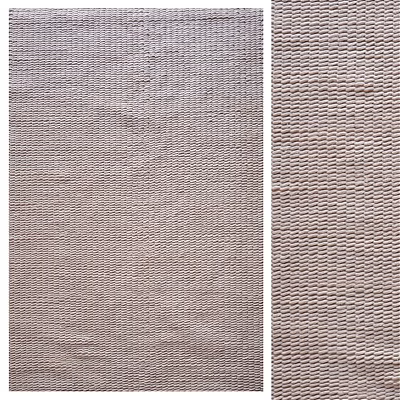 Square Rug With Woven Texture Neutral Beige Color Full View And Closeup Design 3d model