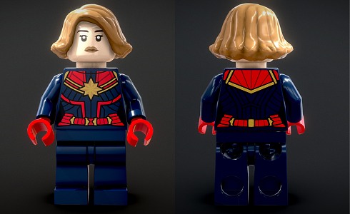 Toy Lego Doll Captain Surprise Toy 3d model