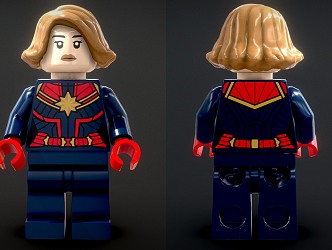 Toy Lego Doll Captain Surprise Toy 3d model