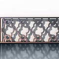 Elegant Casement Window Design With Intricate Patterned Frame And Reflective Surface 3d model