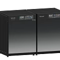 Two Toshiba Black Washing Machines with Digital Control Panel and Sleek Modern Design