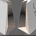 Stylish Daily Life Shopping Bags With Luxury Logo Orange Label And Geometric Pattern Design