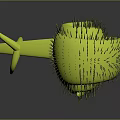 Vibrant Green Spiral Shaped Spiny Aquatic Animal With Curved Body Structure