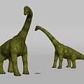 Modern reptile Brachiosaurus dinosaur 3d model