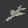 White Model Airplane With Green Nose Blue Emblem Number 08 And Red Star