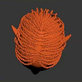 Red Head Sculpture With Braided Hair And Pointed Ears Fantasy Character Design