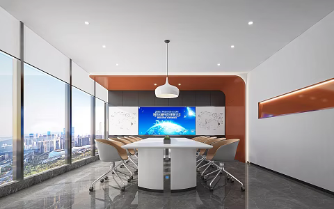 Modern Meeting Room Meeting Table and Chair 3d model