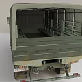 Military Off Road Cargo Truck With Green Canvas Covered Bed And Multiple Wheels