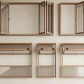 Wooden Frame Casement Windows With Various Opening Designs And Glass Panels