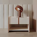 Modern Children's Bedside Table Bedside Table Lamp Square Bedside Table 3d model
