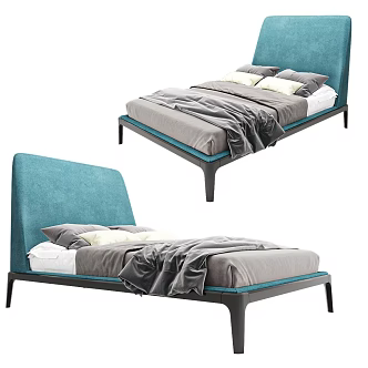 Modern Single Bed 3d model