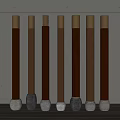 New Chinese style column combination 3d model