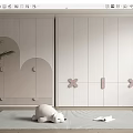 Modern White Wardrobe With Butterfly Handles And Minimalist Design In Cozy Room