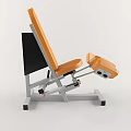 Adjustable Fitness Training Bench With Orange Padded Seat And Gray Metal Frame