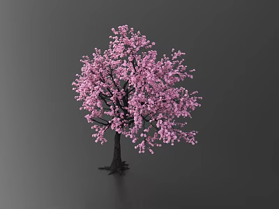 Blooming Decorative Shrub With Vibrant Pink Flowers And Lush Foliage 3d model
