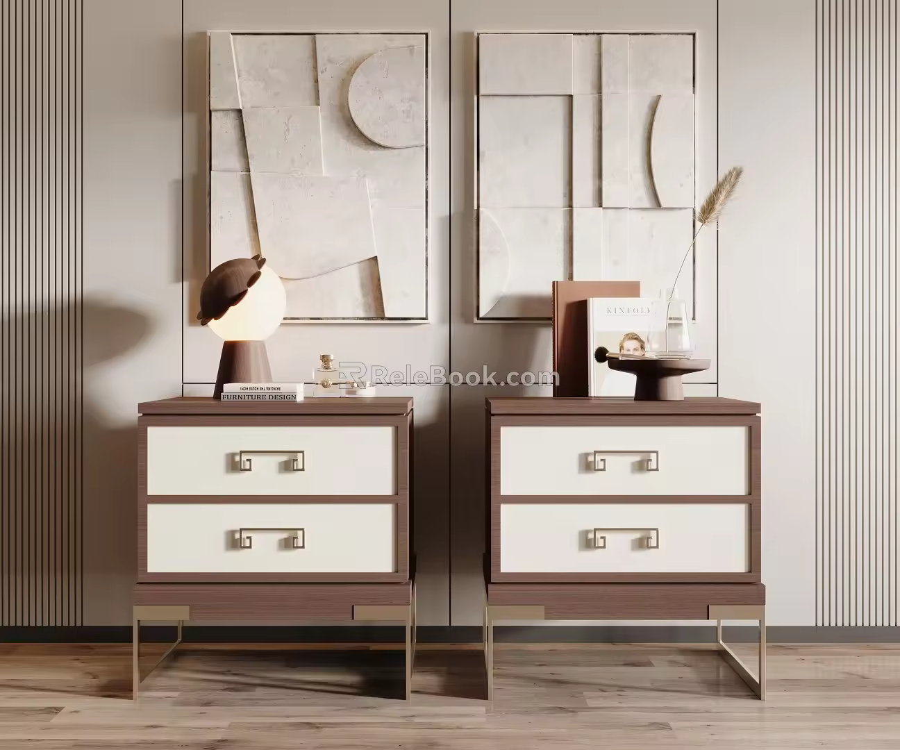 Chinese bedside table 3d model