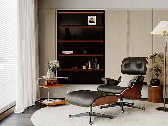 Modern Middle Ages Recliner Imus Recliner Foot Leather Chair 3d model