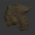 Natural Wood Stone Decorative Piece With Green Moss And Irregular Shape