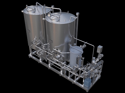 Mixing and mixing production line equipment 3d model