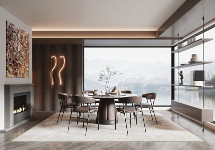 Modern Minotti Restaurant 3d model