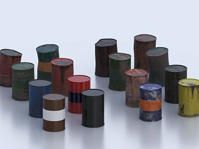 Paint bucket bucket iron bucket plastic bucket chemical bucket dye bucket old paint bucket 3d model