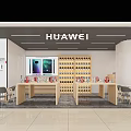 Modern Mobile Phone Store Huawei Mobile Phone Experience Store Digital Store Mobile Phone Accessories Store Display Cabinet Zhongdao Display Desk 3d model