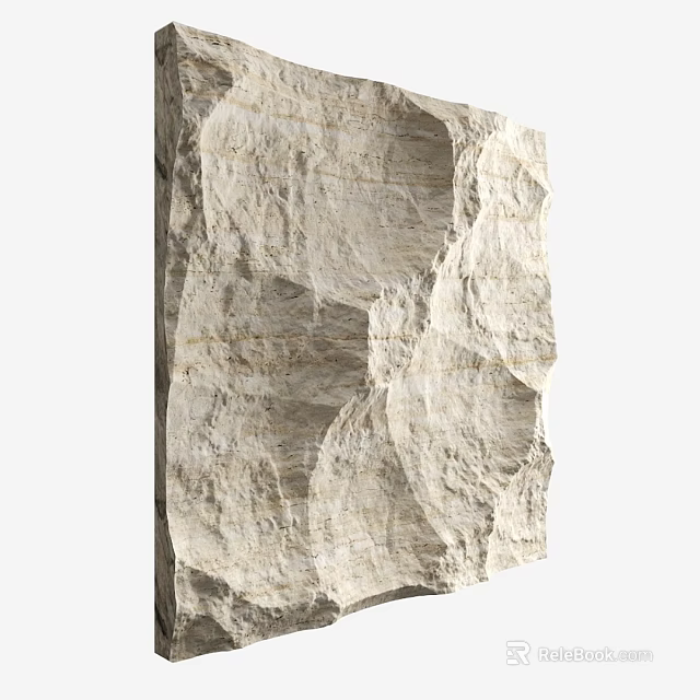 Natural Textured Stone Construction Component For Architectural Wall Decoration 3d model 