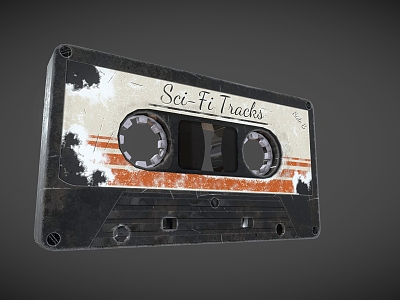 Cassette old tape 3d model