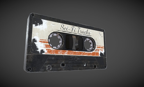 Cassette old tape 3d model