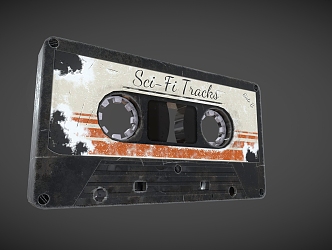 Cassette old tape 3d model