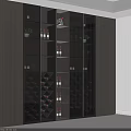 Modern Stylish Glass Wine Cabinet With Built In LED Light For Home Wine Storage