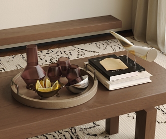 Modern Ornaments Combination Ornaments Combination Decorations Fruit Coffee Table 3d model