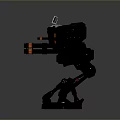Mechanical Warrior Robot With Armored Body Weaponized Arms Antenna And Complex Mechanical Parts