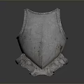 Silver Metal Armor Vest With Rustic Texture For Home Decoration