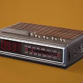 Vintage Digital Alarm Clock With Radio Function LED Time Display And Control Buttons